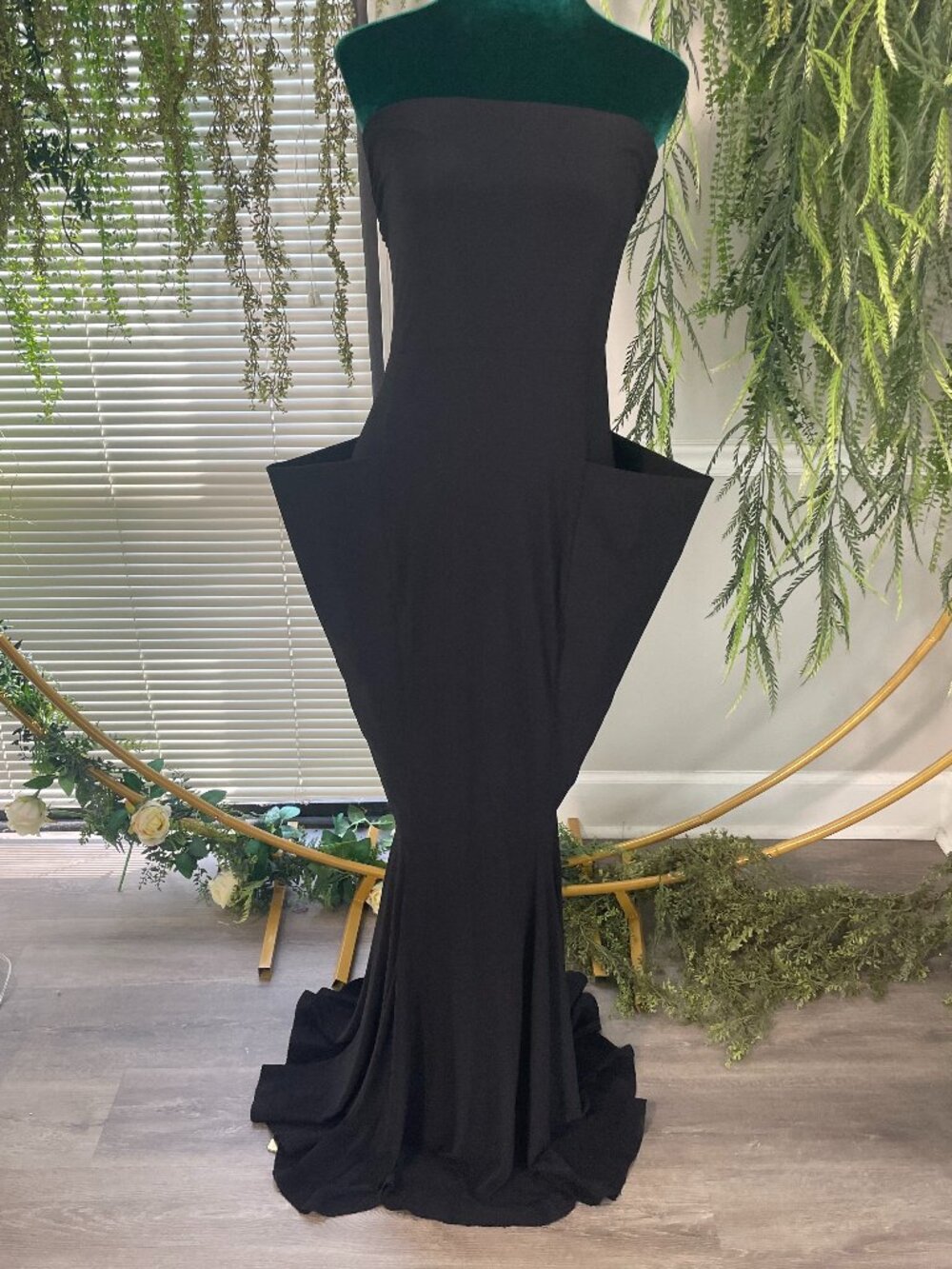 Norma Kamali | Strapless Wing Fishtail Gown